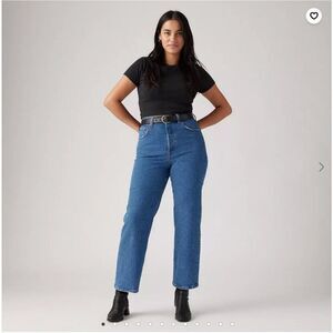 Levi’s Ribcage Straight Leg Ankle Jeans 31 Button Fly High Waist